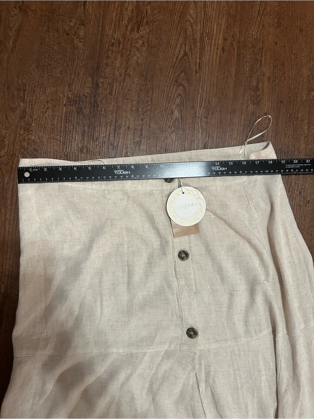 Umgee XL Linen Cotton Button Front Maxi Skirt NWT Boho Coastal - Picture 3 of 5
